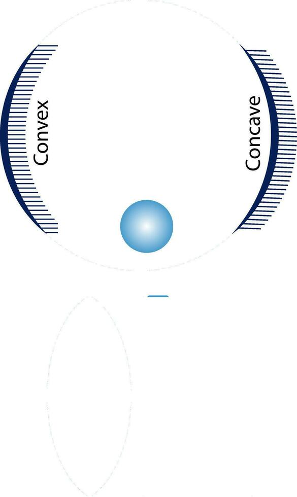 Science lens vector illustration on white background.