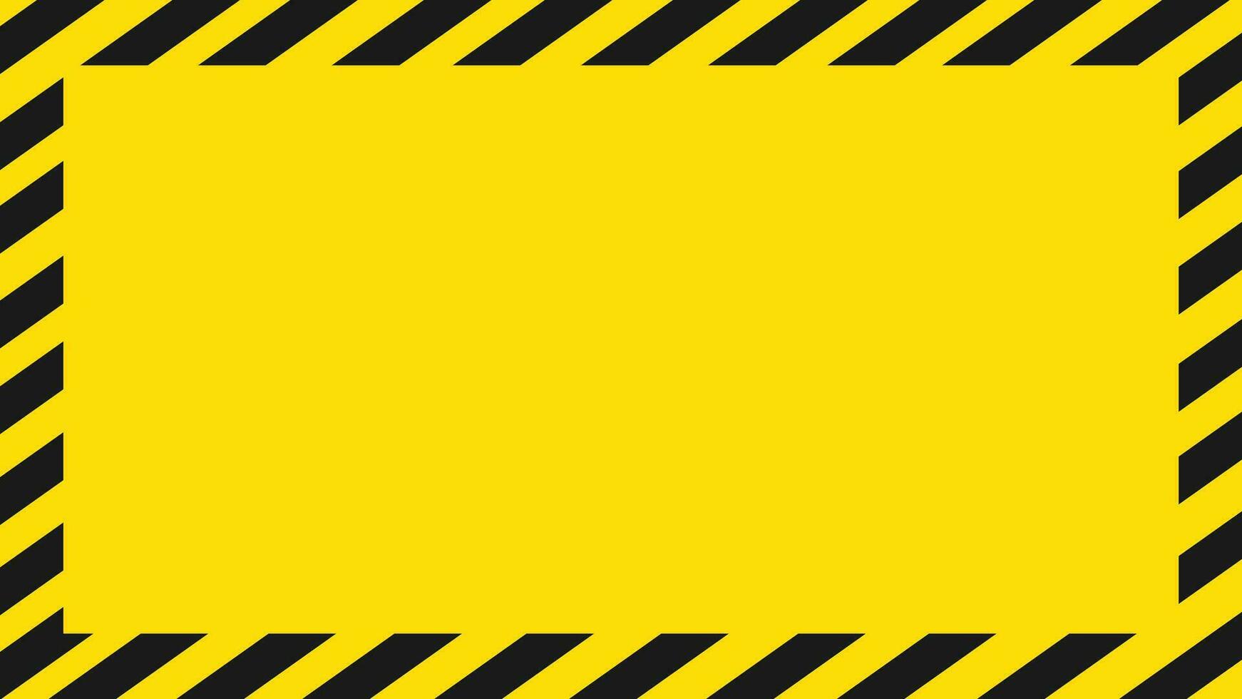 Dangerous background. Black and yellow warning background. There is empty space for text. Vector illustration