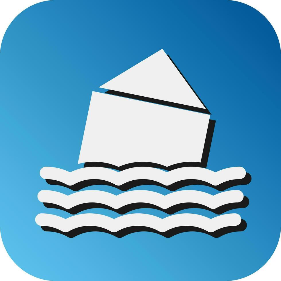 Flood Vector Glyph Gradient Background Icon For Personal And Commercial Use.