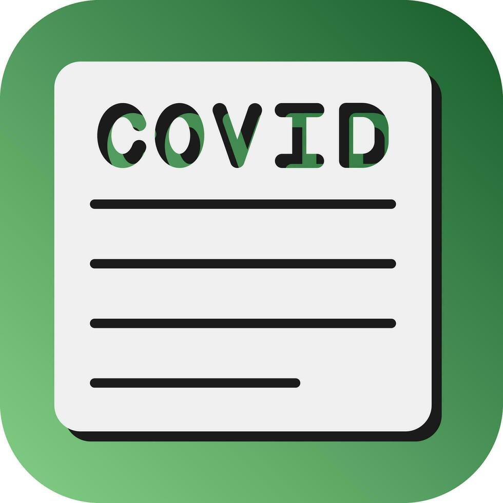Covid Report Vector Glyph Gradient Background Icon For Personal And Commercial Use.