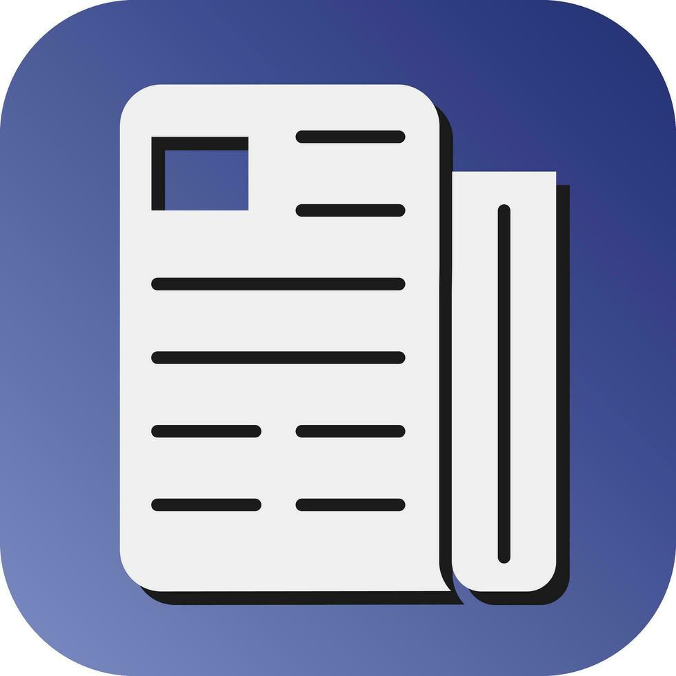 Article Vector Glyph Gradient Background Icon For Personal And Commercial Use.