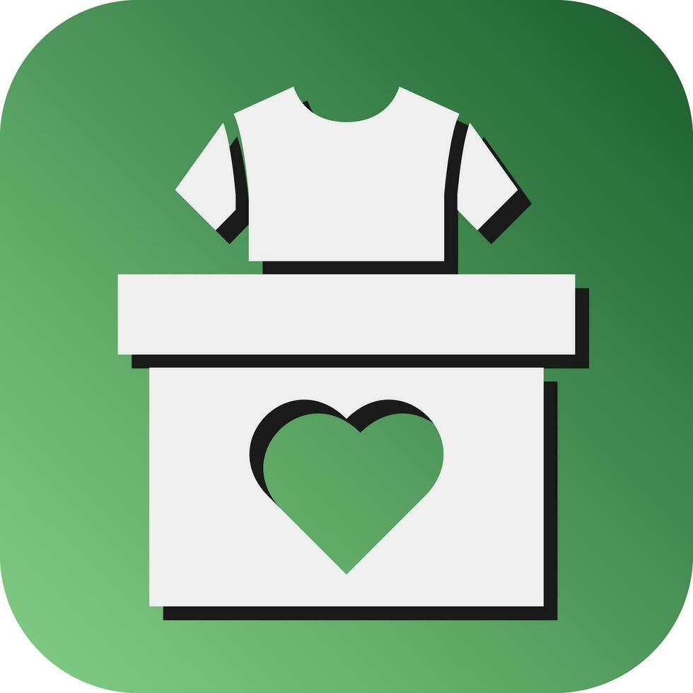 Clothes Donation Vector Glyph Gradient Background Icon For Personal And Commercial Use.