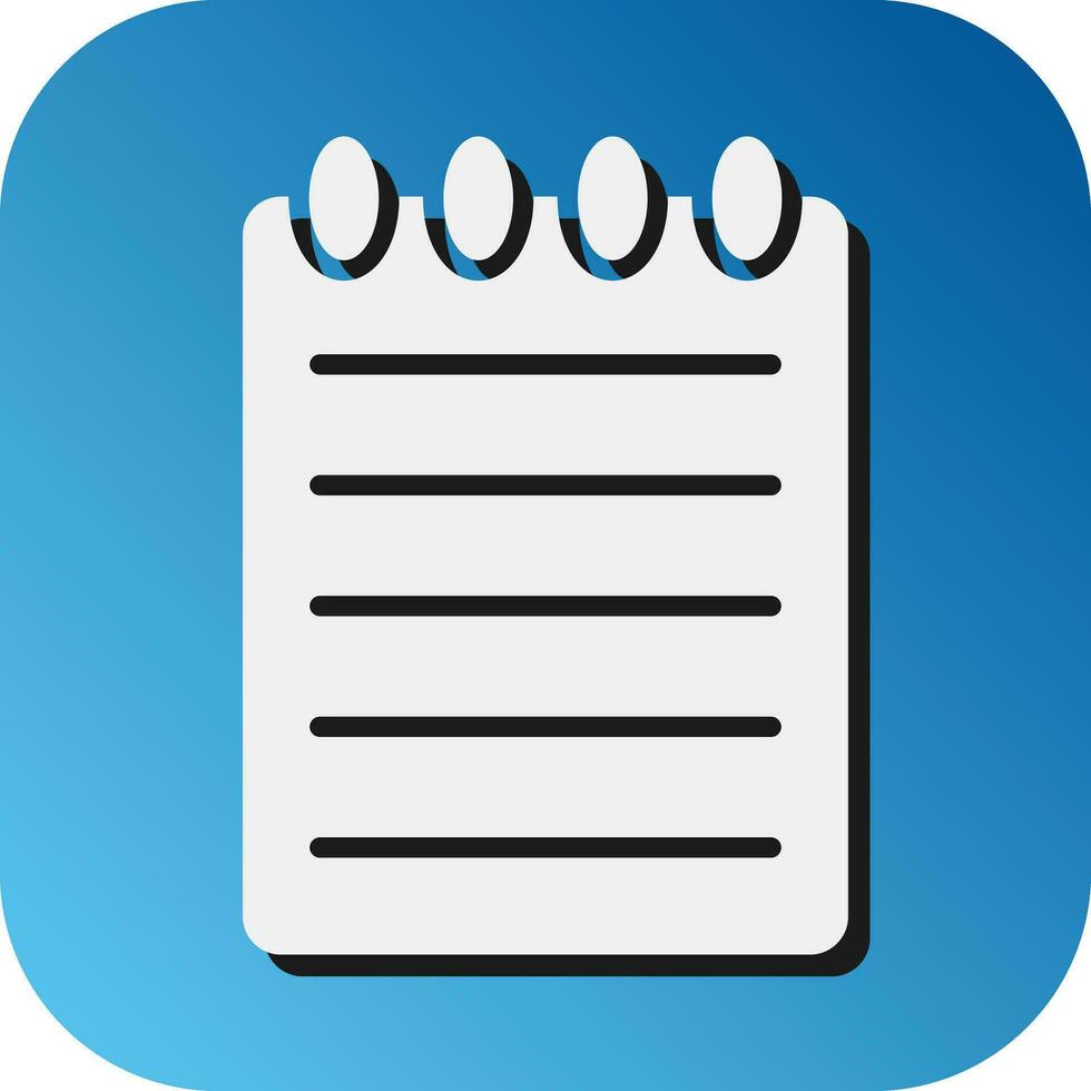 Notebook Vector Glyph Gradient Background Icon For Personal And Commercial Use.