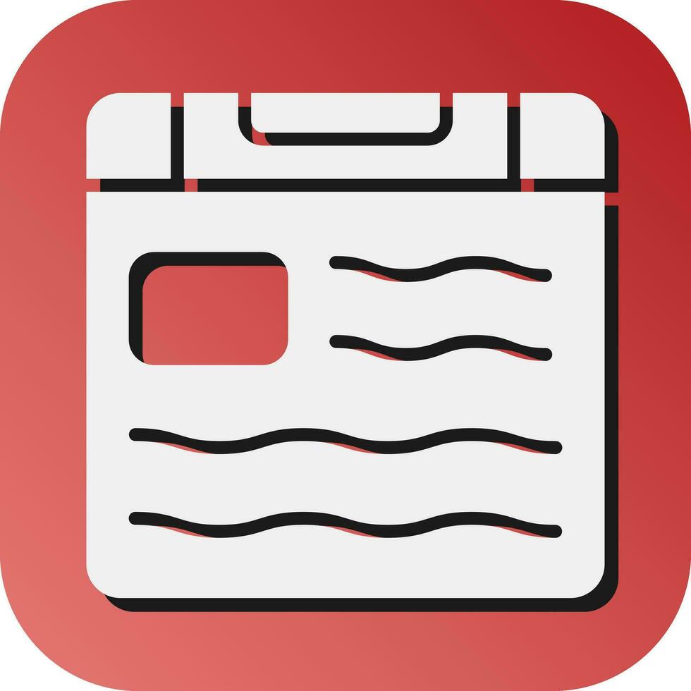 News Vector Glyph Gradient Background Icon For Personal And Commercial Use.