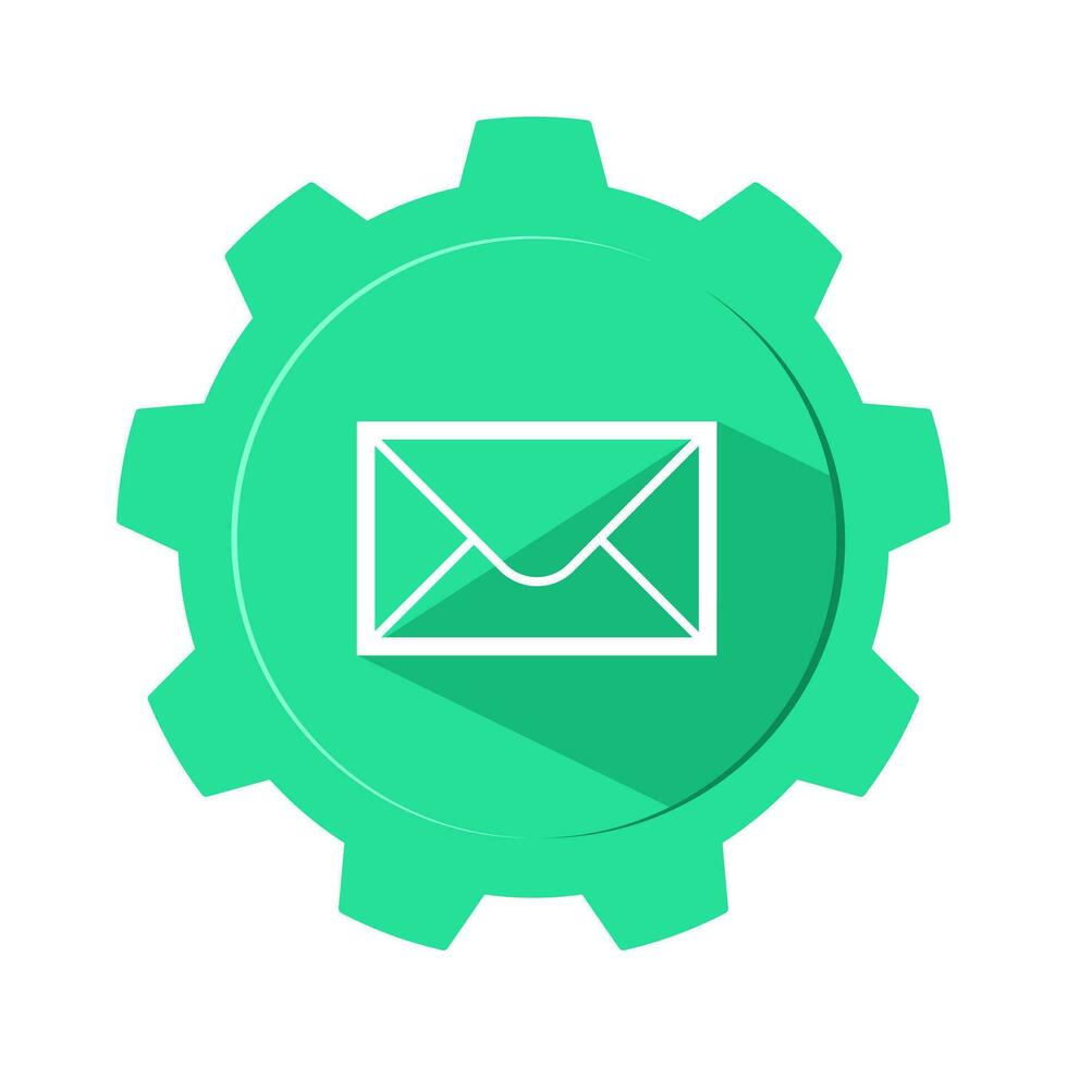 email Icon and gear icon. for your web site design, logo, app, UI. Vector illustration