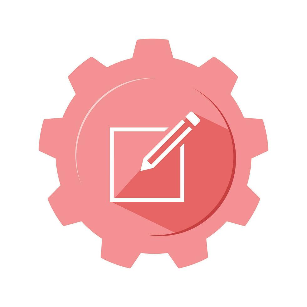 Write Education Icon and gear icon. for your web site design, logo, app, UI. Vector illustration