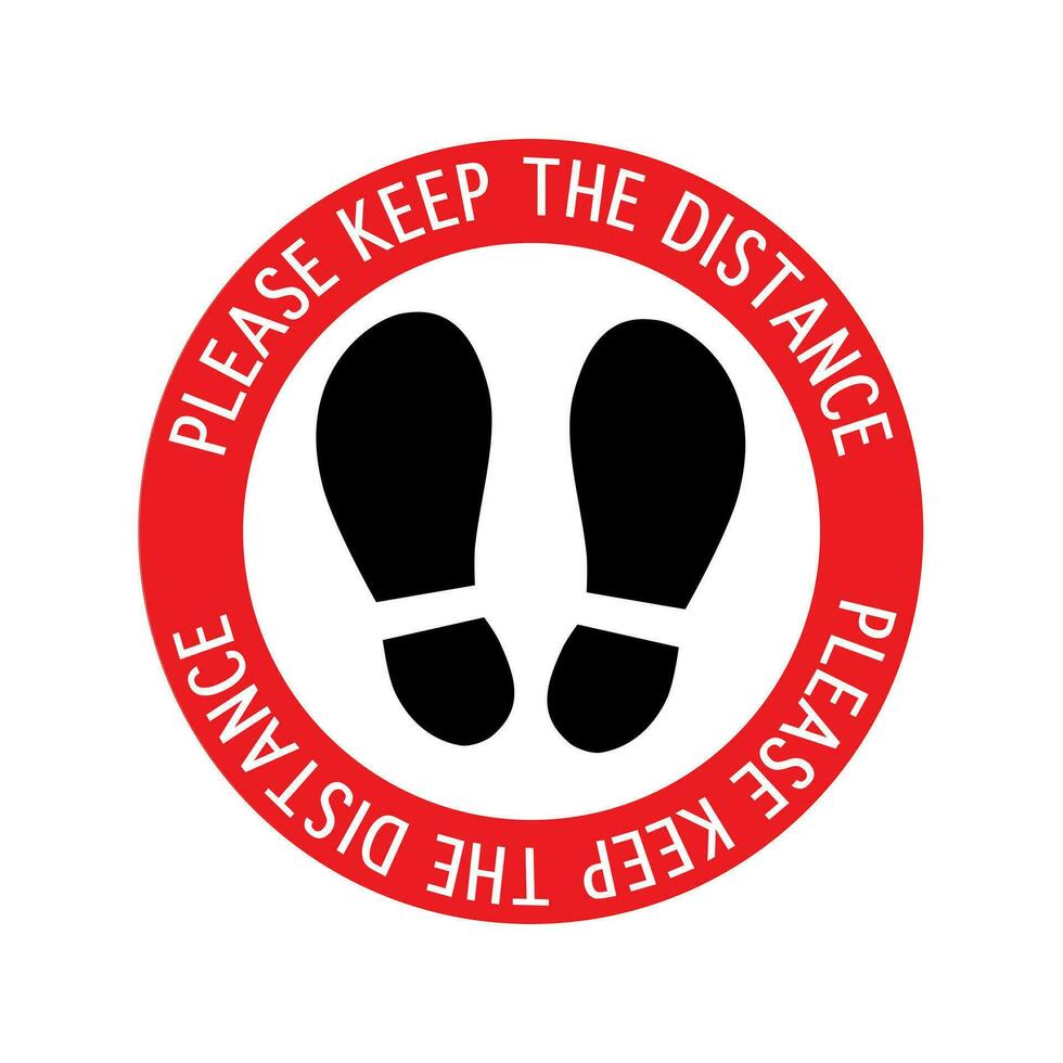 Please keep the distance  message social distance for the printed background. Social concepts Protection from Covid19 vector