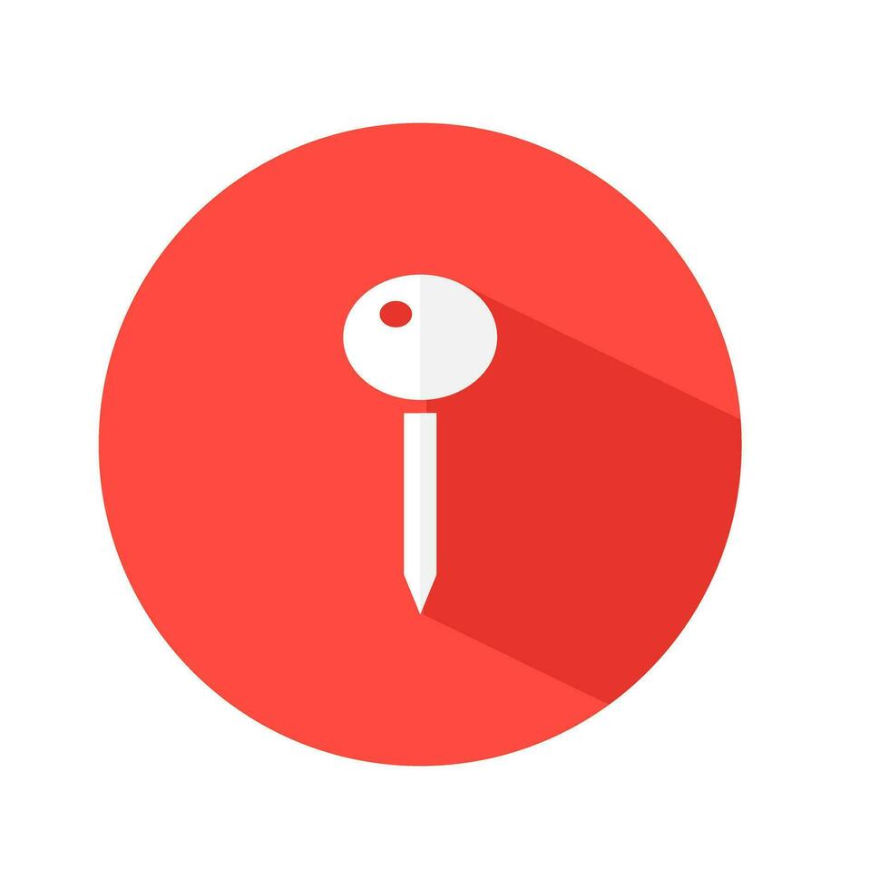 Paper push pin icon sign.Symbol logo vector illustration eps