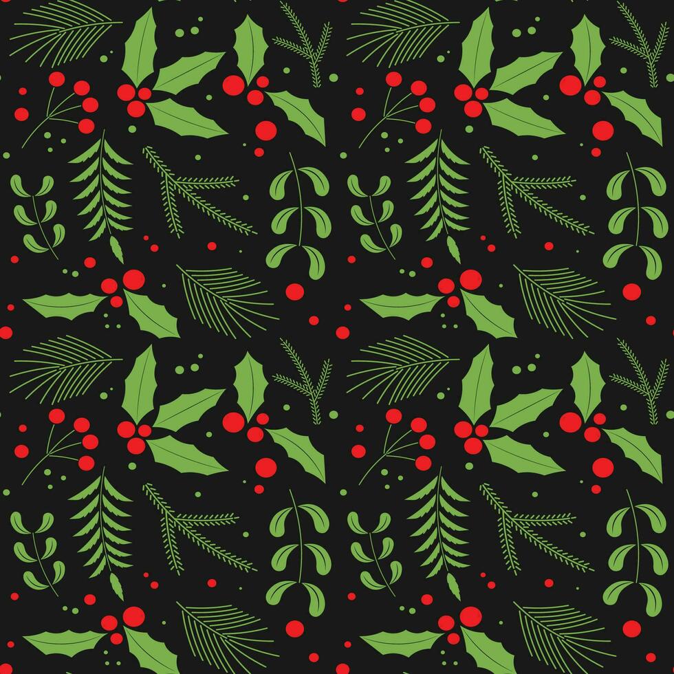 Hand drawn christmas pattern design background. vector