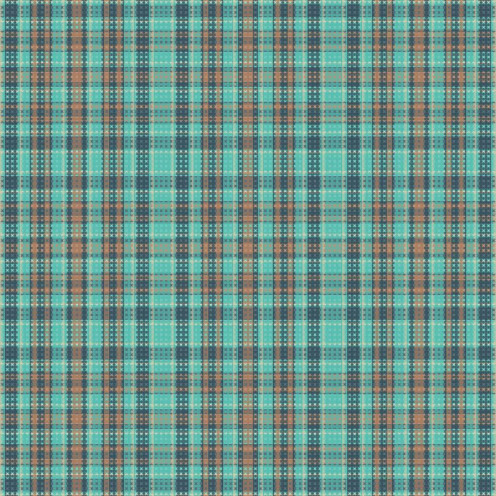 Tartan plaid pattern with texture and retro color. vector