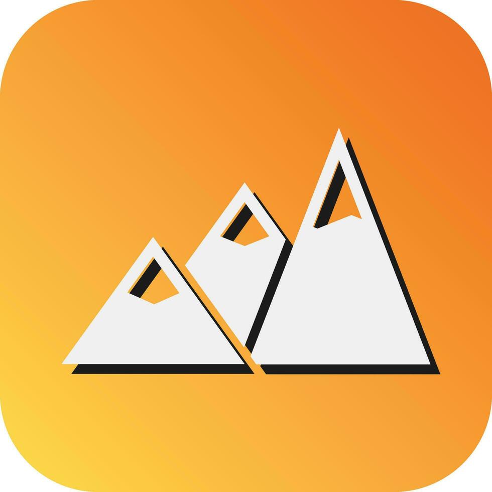 Mountain Vector Glyph Gradient Background Icon For Personal And Commercial Use.