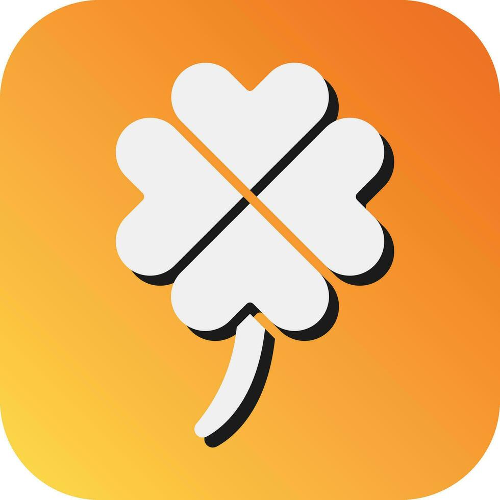 Clover Vector Glyph Gradient Background Icon For Personal And Commercial Use.