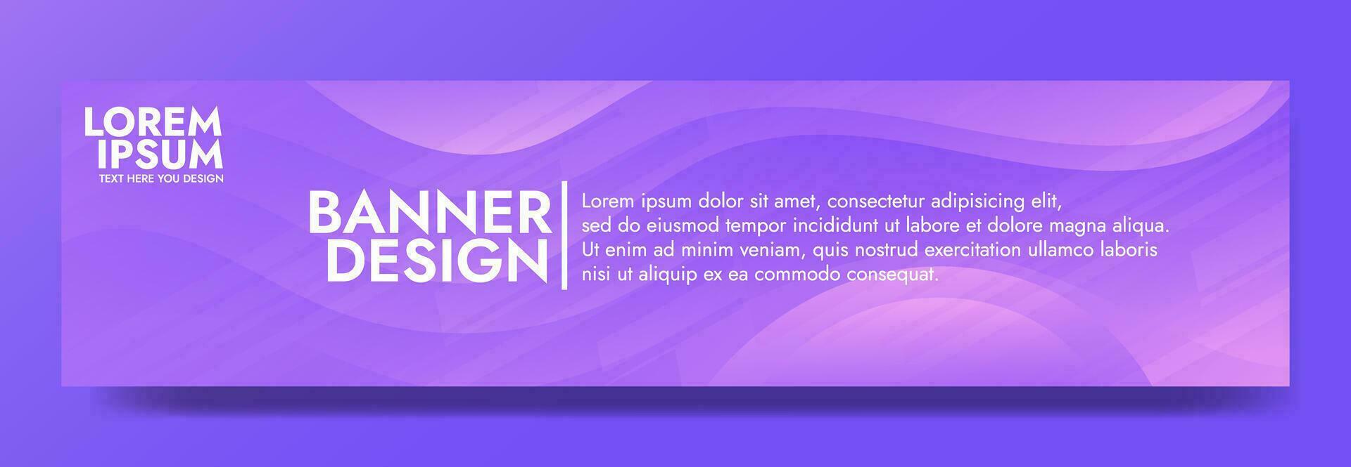 resumen púrpura bandera color con un único ondulado diseño. eso es ideal para creando ojo atrapando encabezados, promocional pancartas, y gráfico elementos con un moderno y dinámica mirar. vector