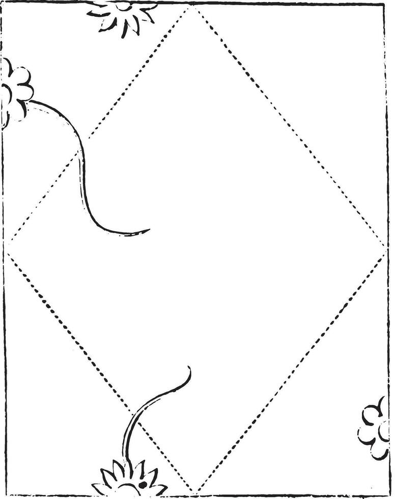 Skipped Report, vintage engraving. vector