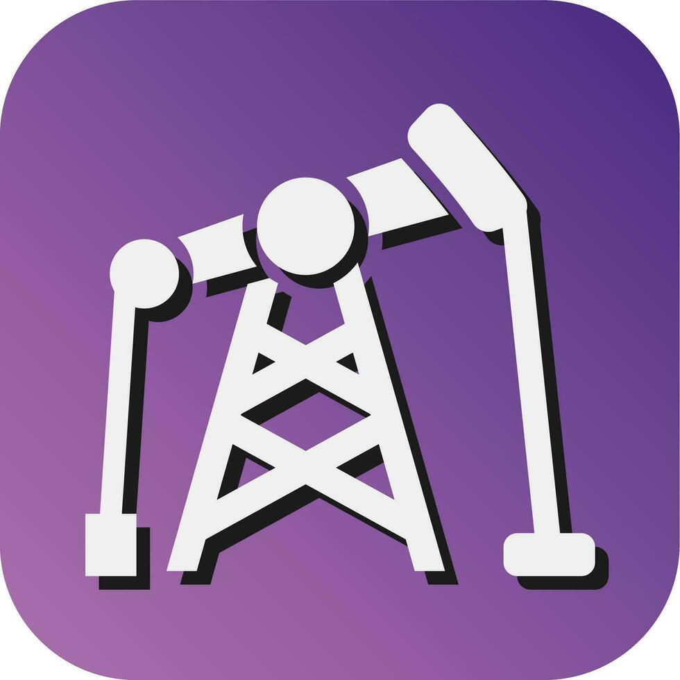 Oil Mining Vector Glyph Gradient Background Icon For Personal And Commercial Use.