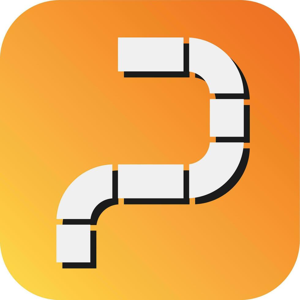 Pipe Vector Glyph Gradient Background Icon For Personal And Commercial Use.