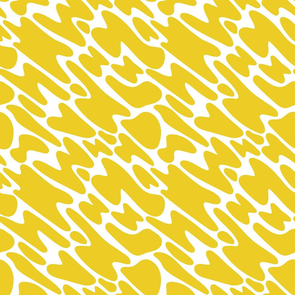 Abstract yellow shapes seamless pattern vector