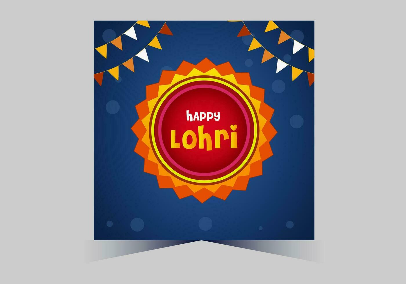 January Happy Lohri. India traditional celebration day illustration vector background