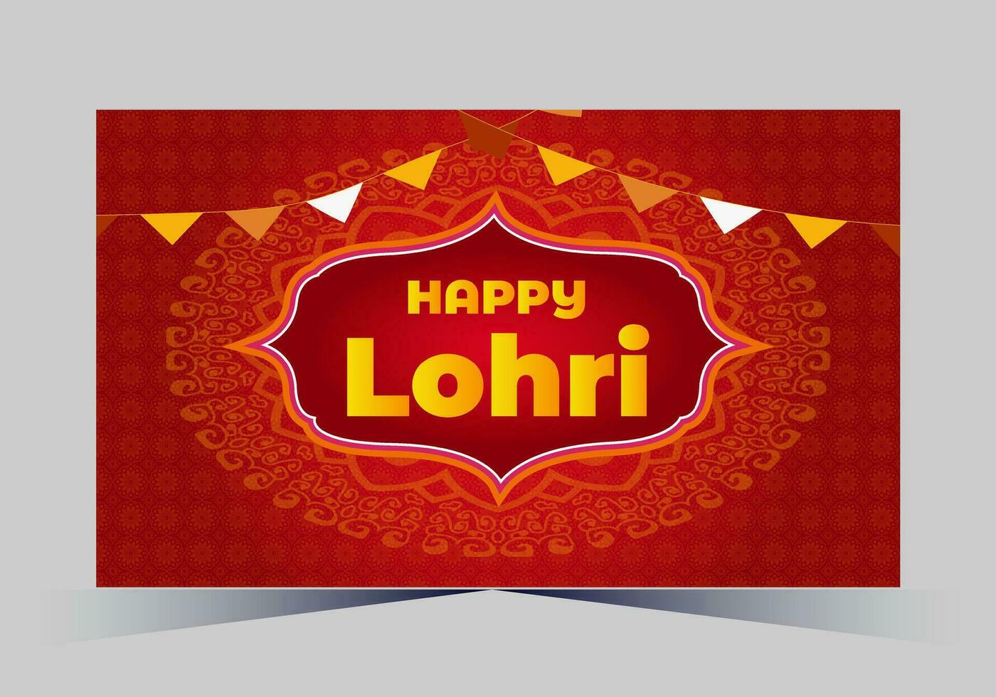 January Happy Lohri. India traditional celebration day illustration vector background