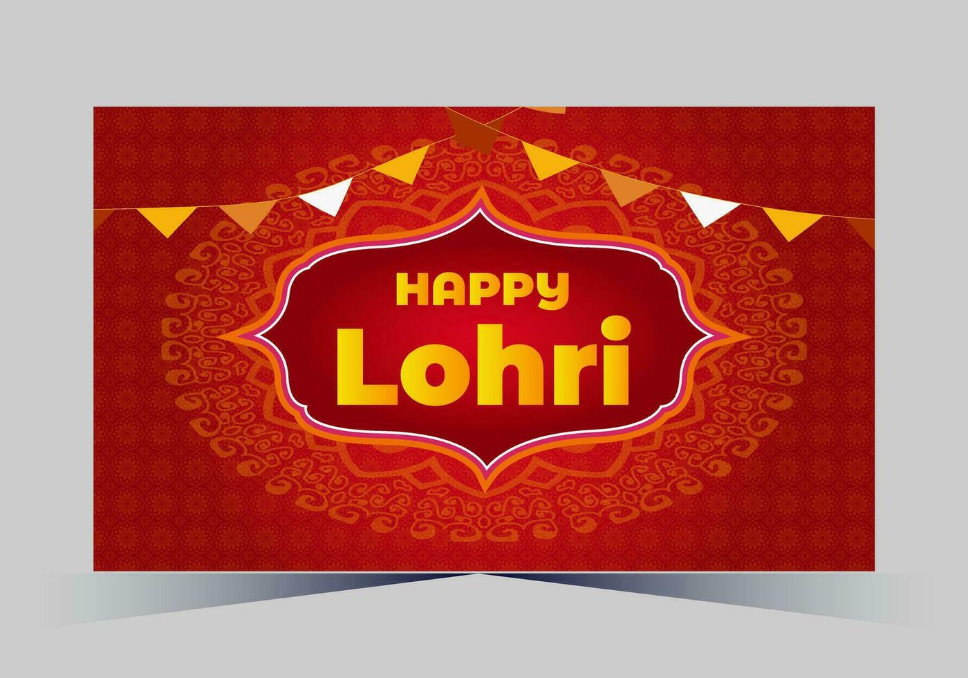 enero contento lohri. India tradicional celebracion día ilustración vector antecedentes