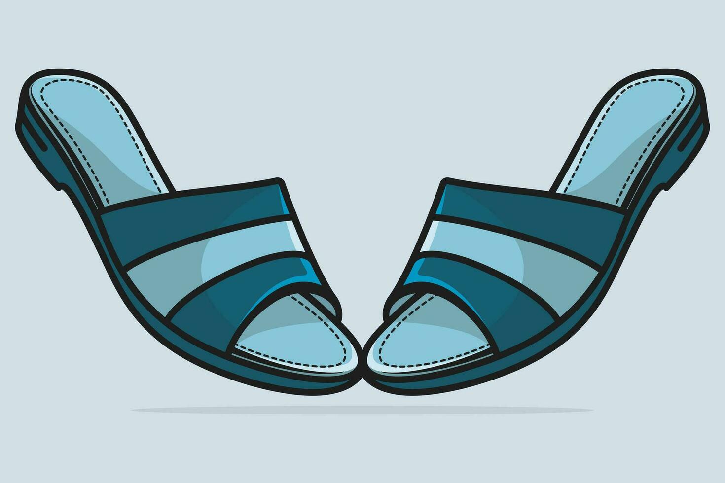 par de elegante señoras calzado zapatilla Zapatos vector ilustración. belleza Moda objetos icono concepto. nuevo llegada mujer Moda zapatilla par vector diseño.