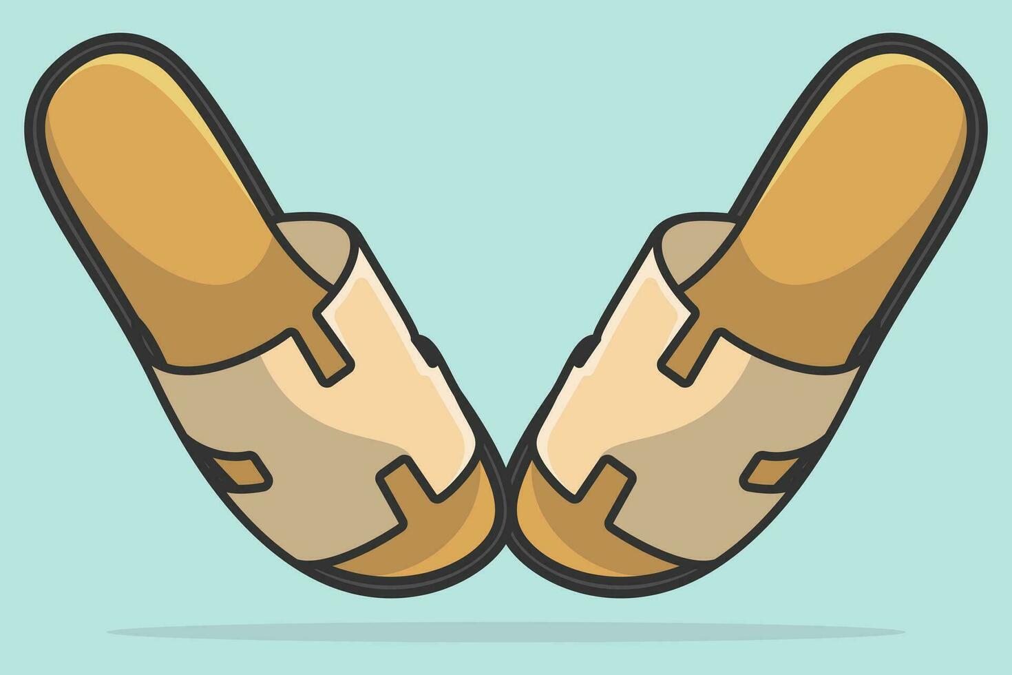 Pair Of Girls Stylish Sandal Shoes vector illustration. Beauty fashion objects icon concept. Girls fashion footwear sandal shoes pair vector design.