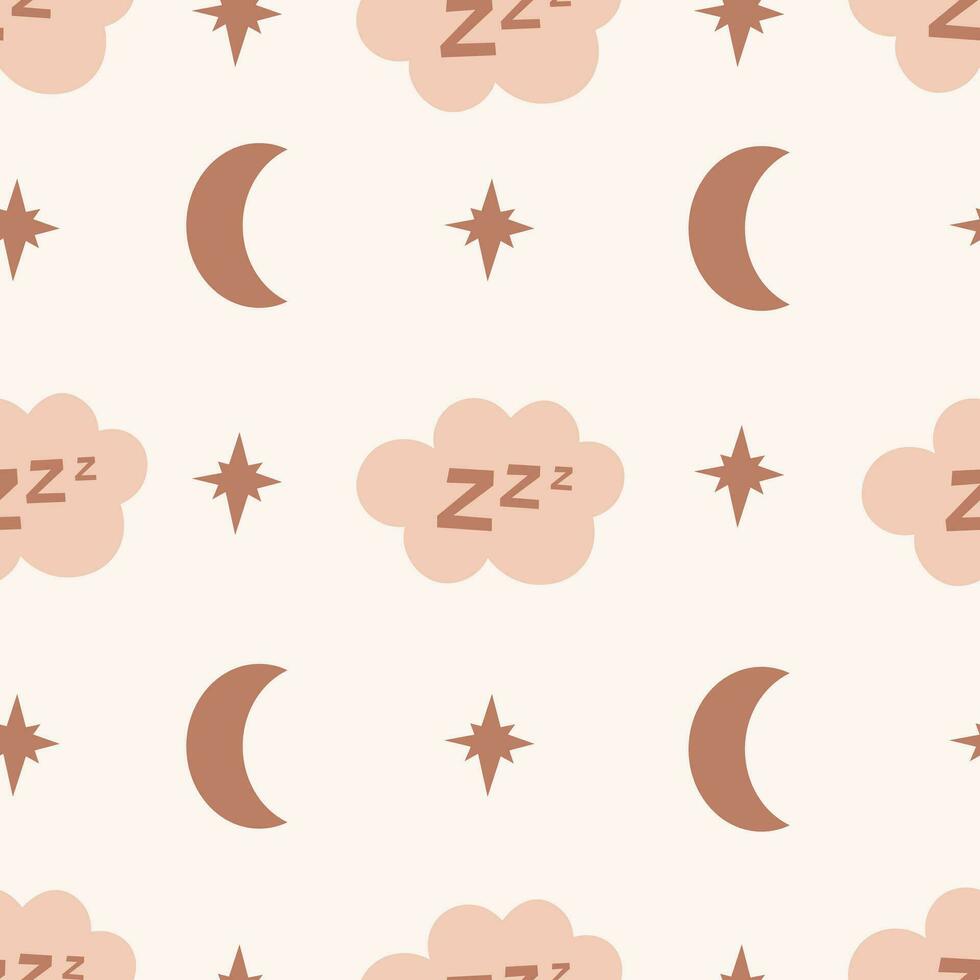Sleep slumber night seamless pattern vector