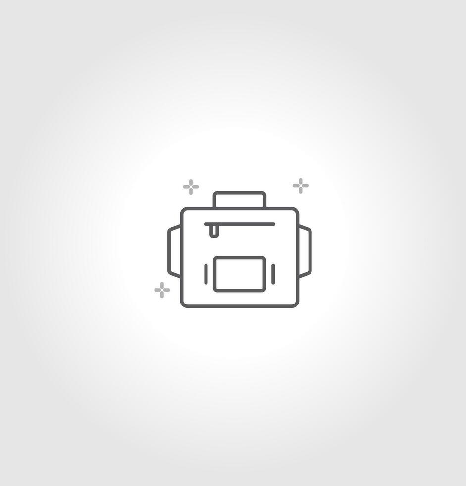 Toiletry bag. Vector outline icon - toiletries. transparent PNG