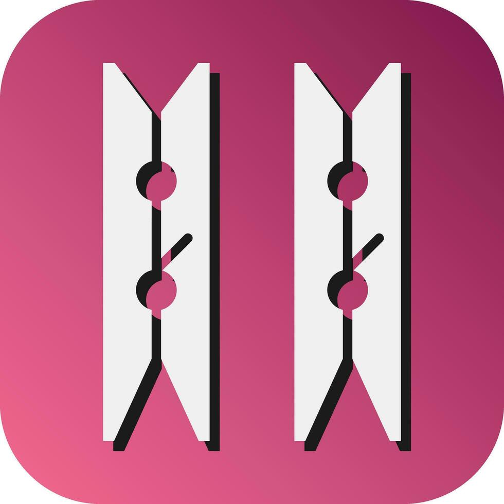 Clothes Peg Vector Glyph Gradient Background Icon For Personal And Commercial Use.