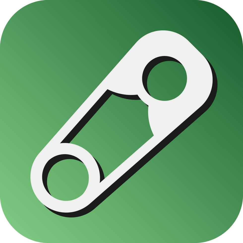 Safety Pin Vector Glyph Gradient Background Icon For Personal And Commercial Use.