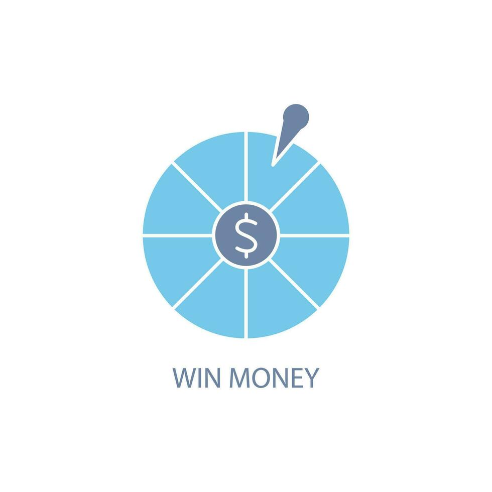 ewin money concept line icon. Simple element illustration. win money concept outline symbol design. vector