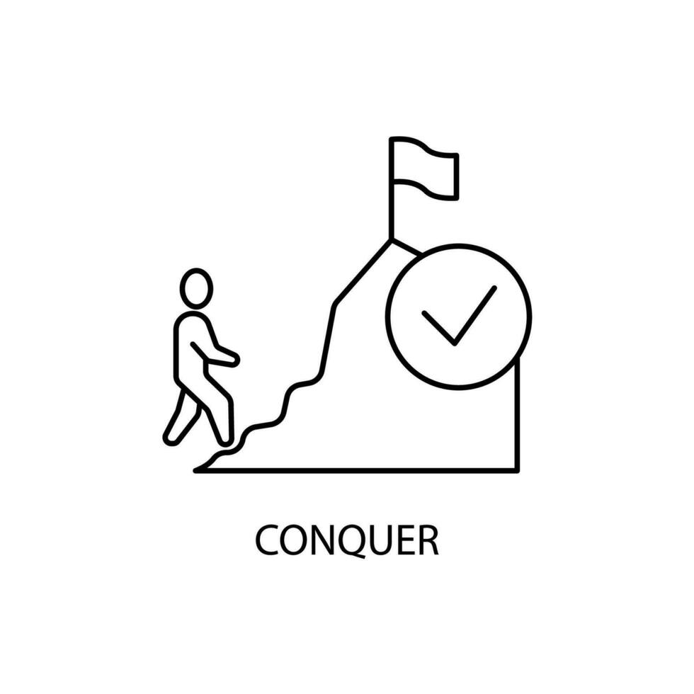 conquer concept line icon. Simple element illustration. conquer concept outline symbol design. vector