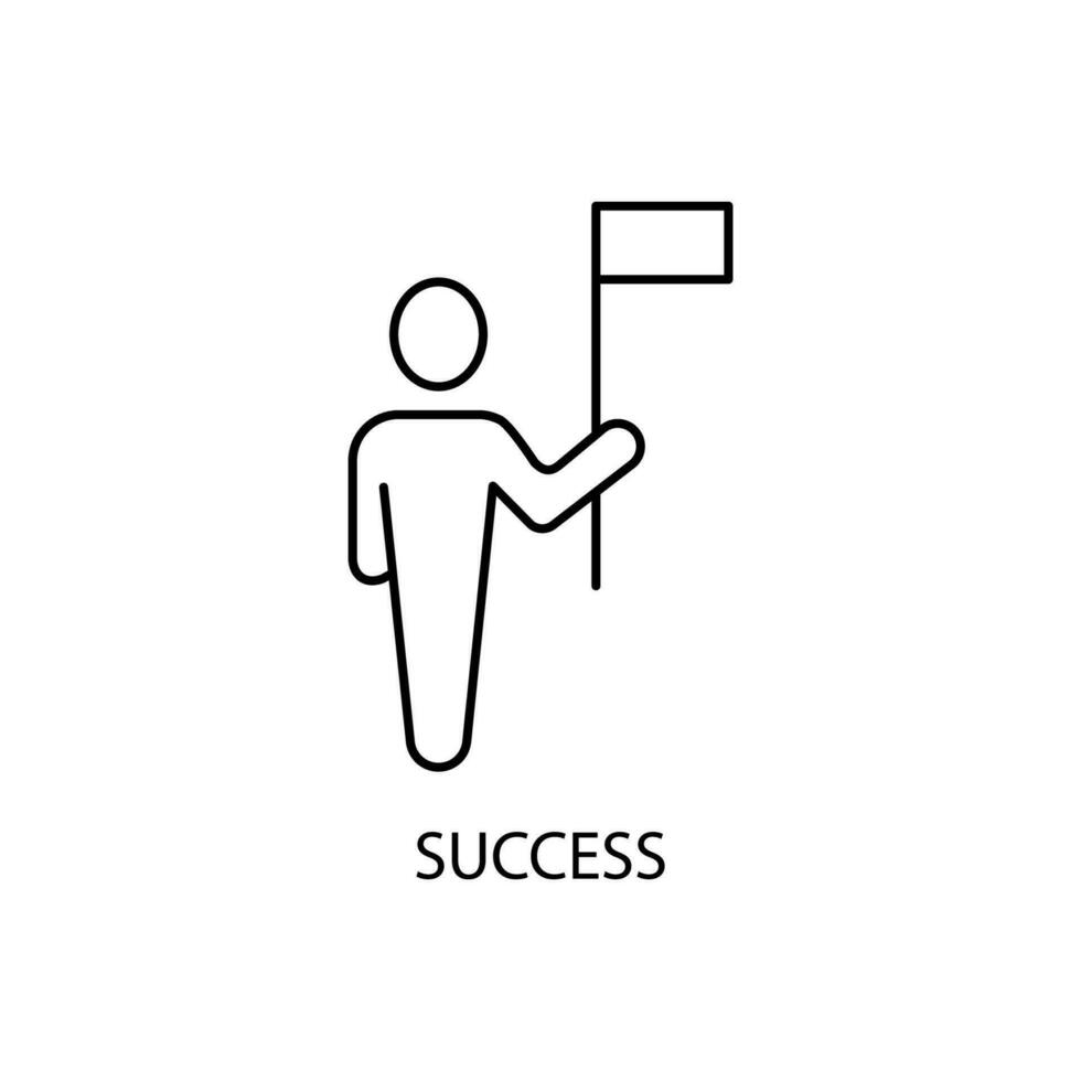 Success line concept line icon. Simple element illustration. Success line concept outline symbol design. vector