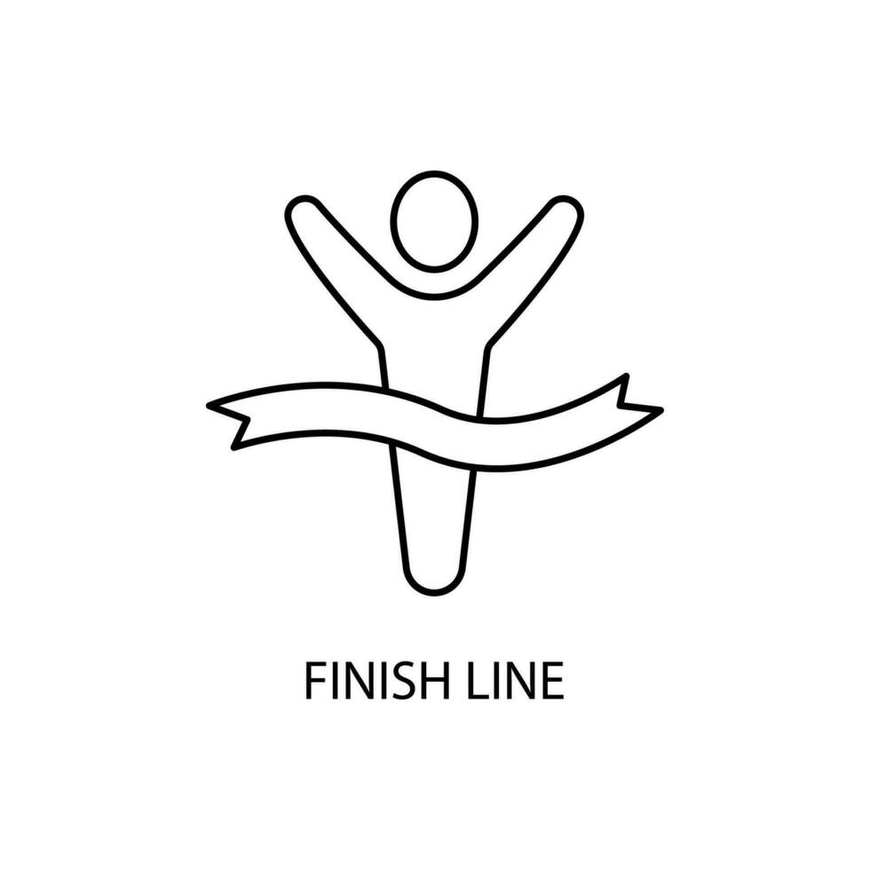 finish line concept line icon. Simple element illustration. finish line concept outline symbol design. vector