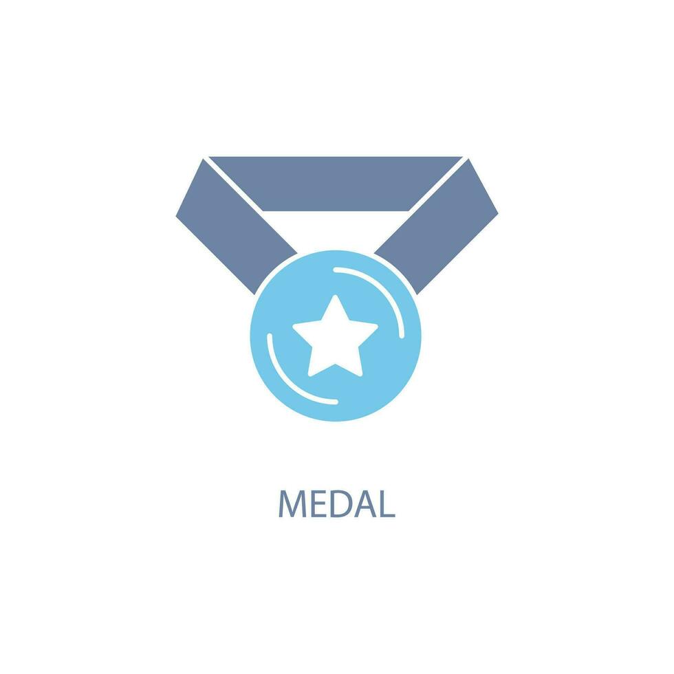 medal line concept line icon. Simple element illustration. medal line concept outline symbol design. vector