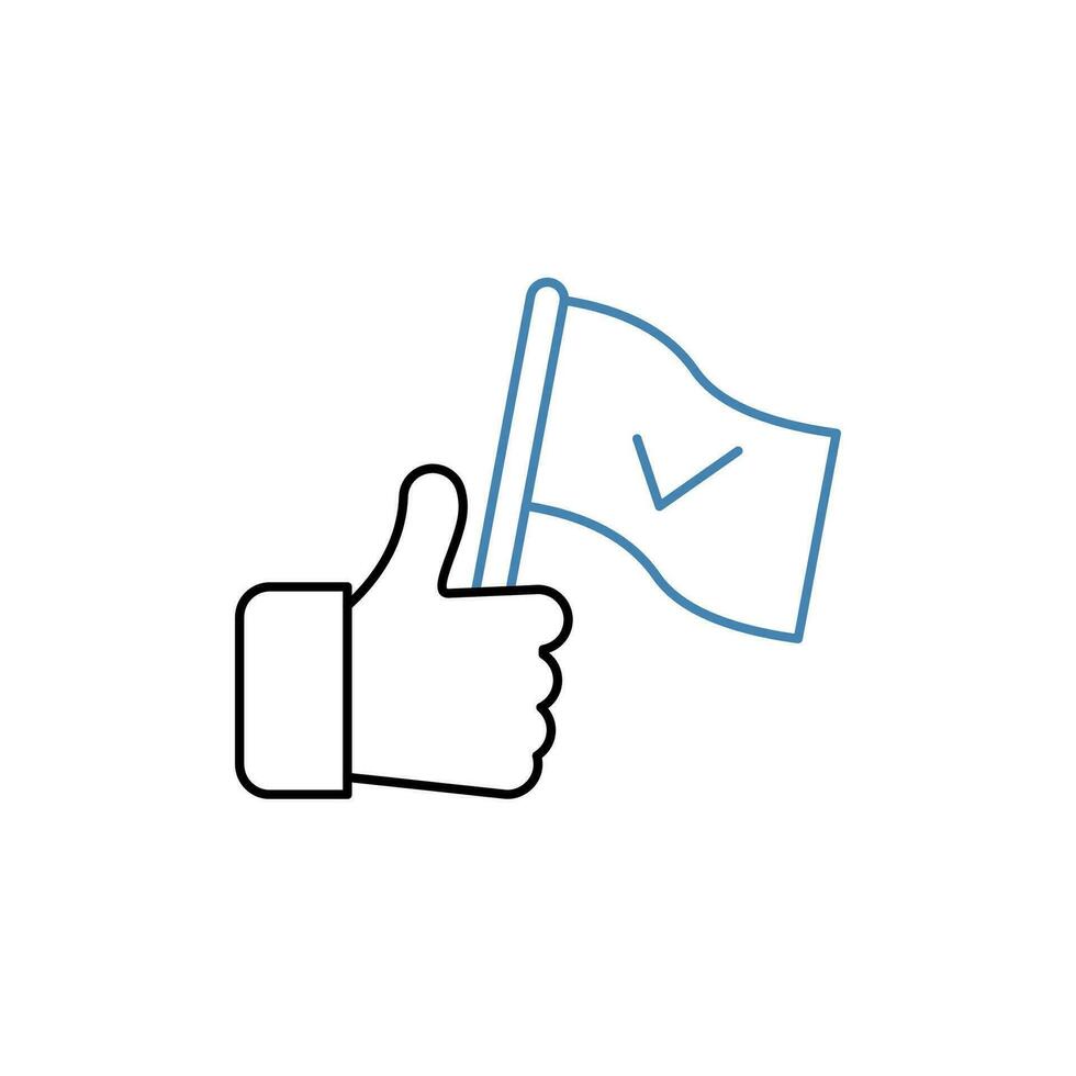 Accomplishment concept line icon. Simple element illustration. Accomplishment concept outline symbol design. vector