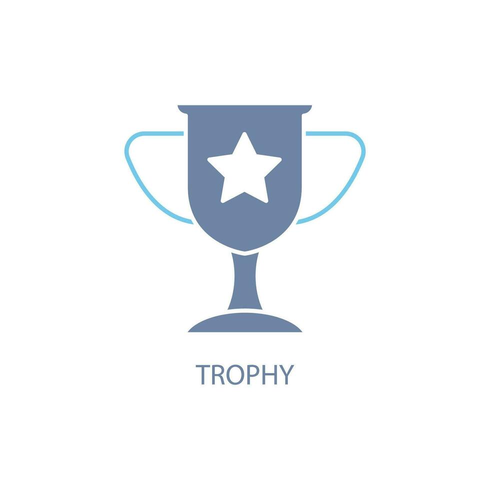 trophy concept line icon. Simple element illustration. trophy concept outline symbol design. vector