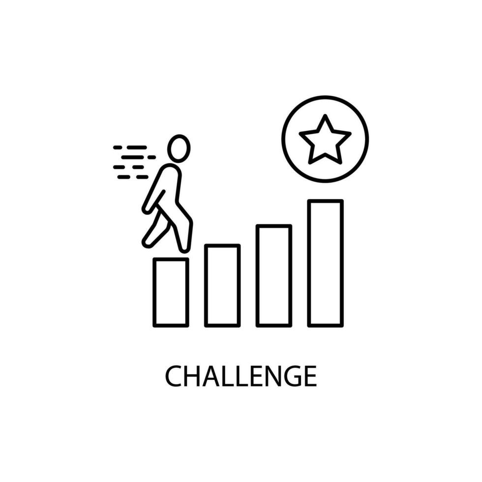challenge concept line icon. Simple element illustration. challenge concept outline symbol design. vector