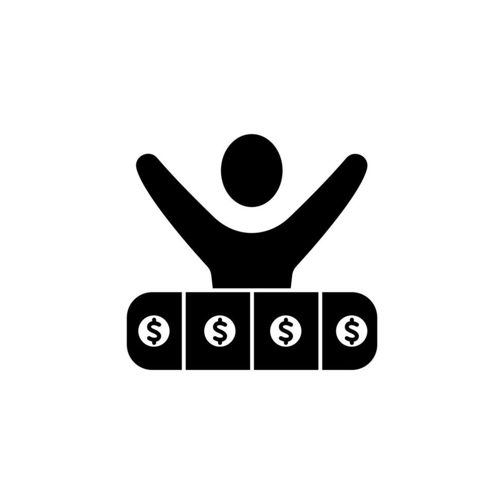 ewin money concept line icon. Simple element illustration. win money concept outline symbol design. vector