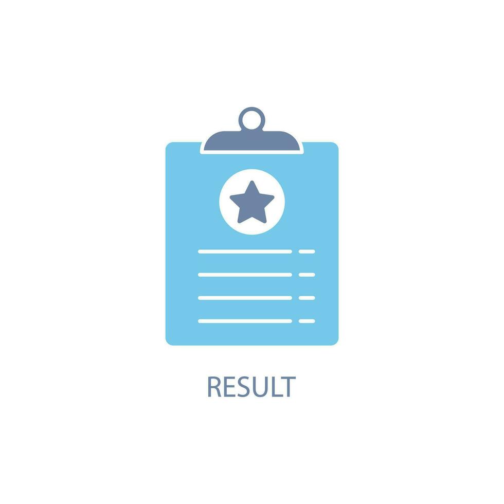 Result concept line icon. Simple element illustration. Result concept outline symbol design. vector