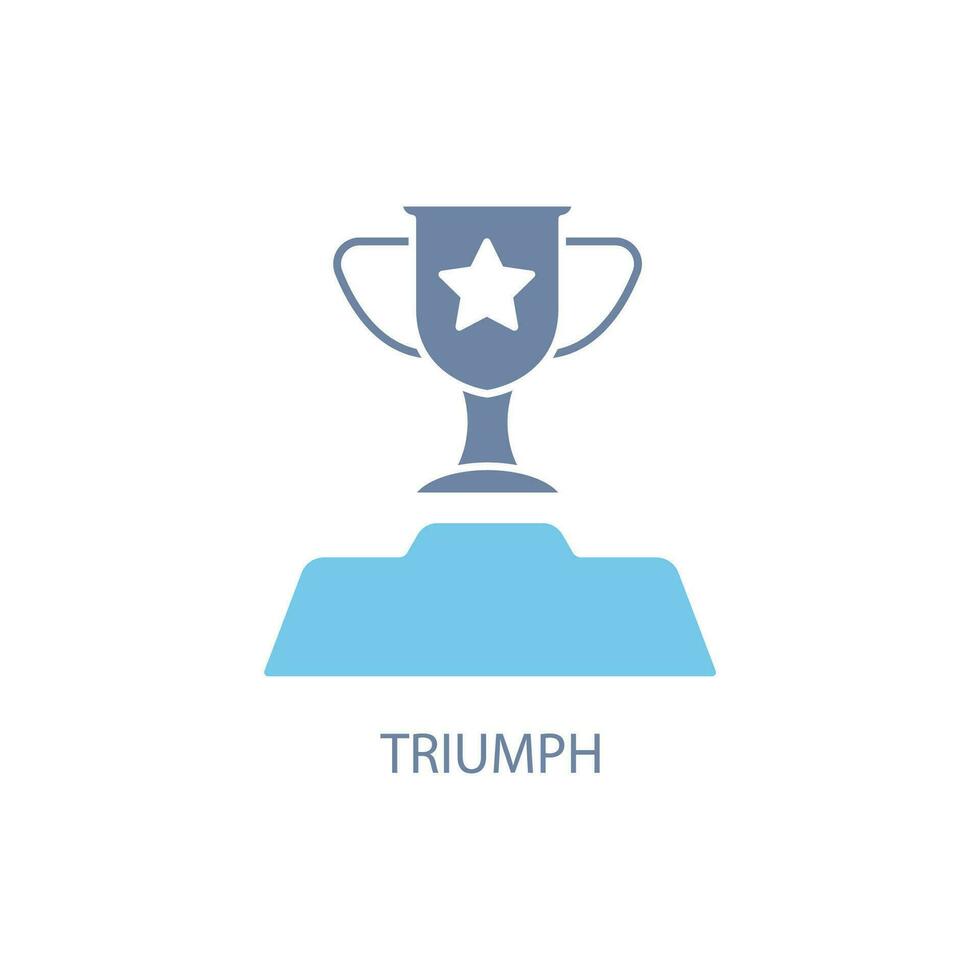 triumph concept line icon. Simple element illustration. triumph concept outline symbol design. vector