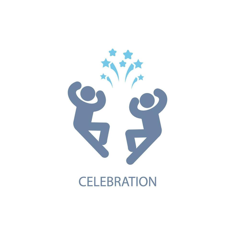 Celebration line concept line icon. Simple element illustration. Celebration line concept outline symbol design. vector