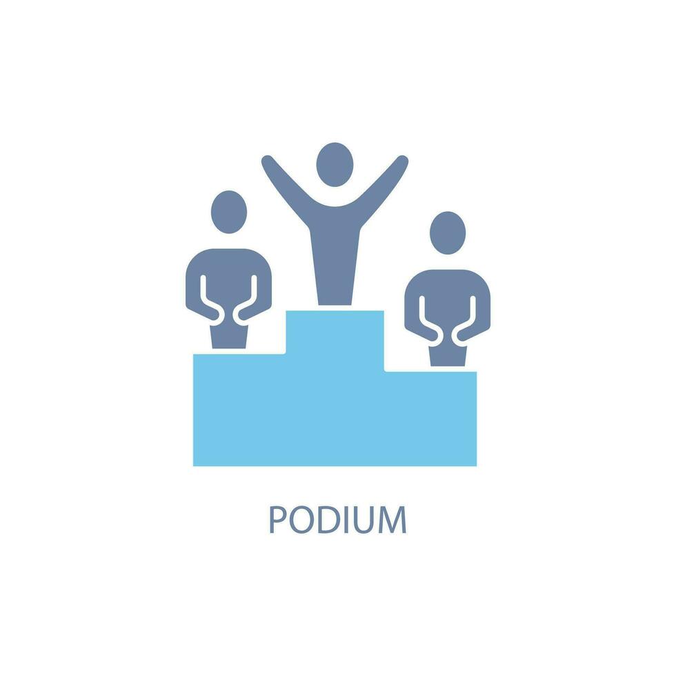 Podium concept line icon. Simple element illustration. Podium concept outline symbol design. vector