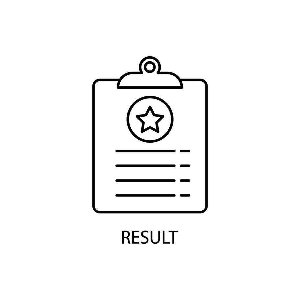 Result concept line icon. Simple element illustration. Result concept outline symbol design. vector