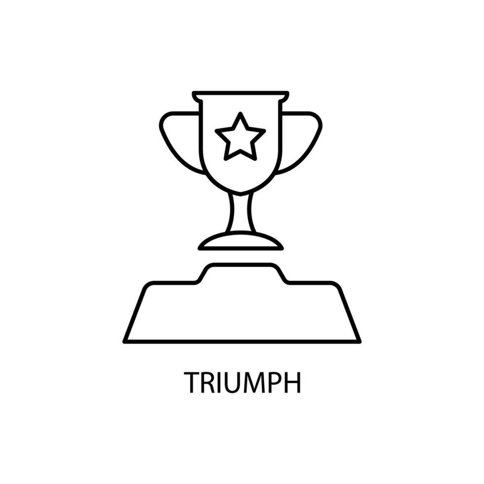 triumph concept line icon. Simple element illustration. triumph concept outline symbol design. vector