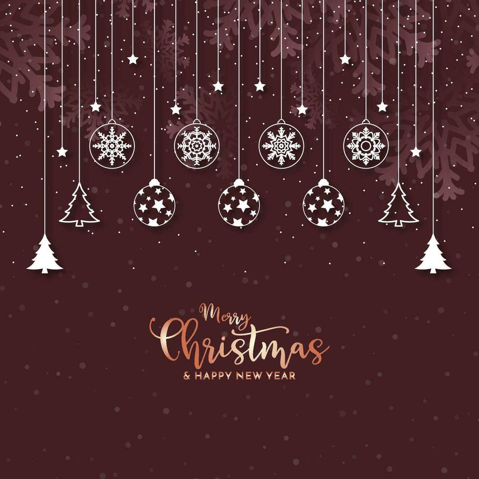 Merry Christmas festival decorative elegant background vector