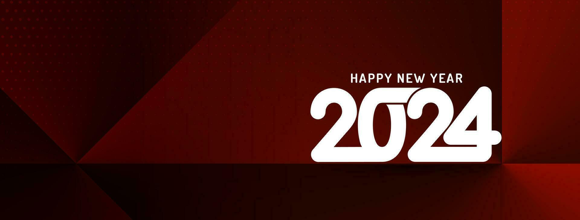 Happy new year 2024 celebration greeting banner vector