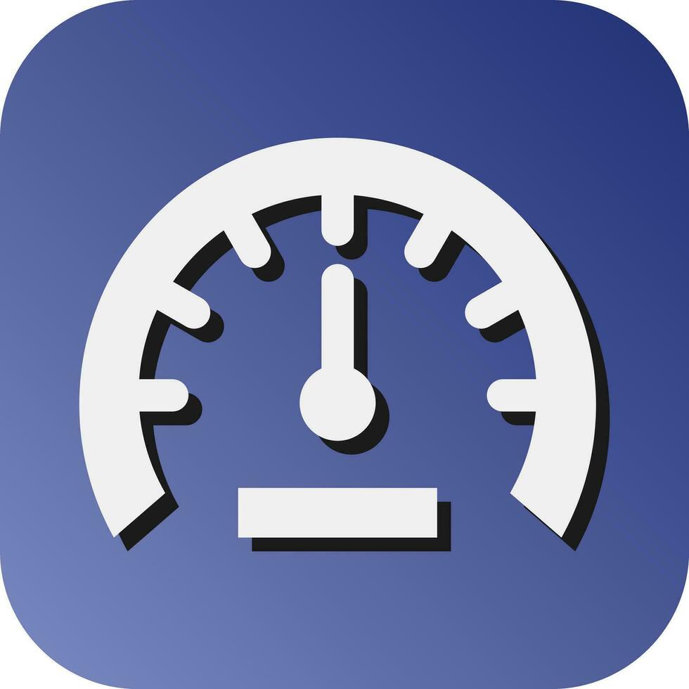 Speedometer Vector Glyph Gradient Background Icon For Personal And Commercial Use.