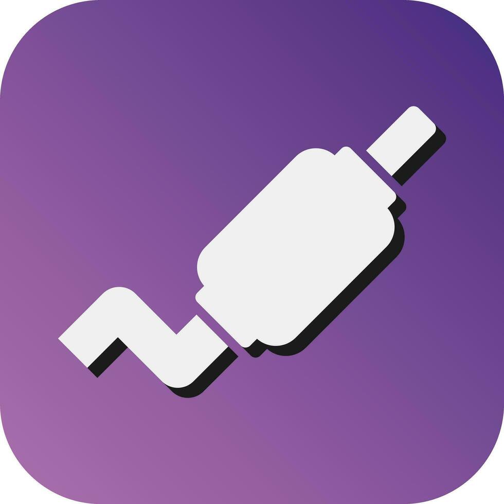 Exhaust Pipe Vector Glyph Gradient Background Icon For Personal And Commercial Use.