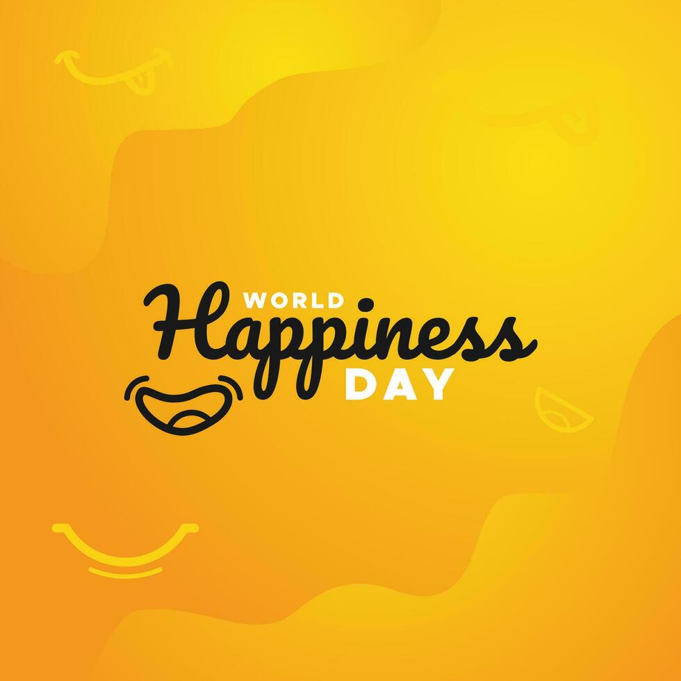 Happiness Day Template Vector Design
